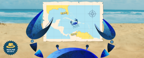 Un negocio agarrado de las tenazas del cangrejo azul