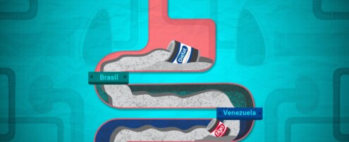 Bate que bate en Venezuela la ‘leche’ prohibida en Brasil